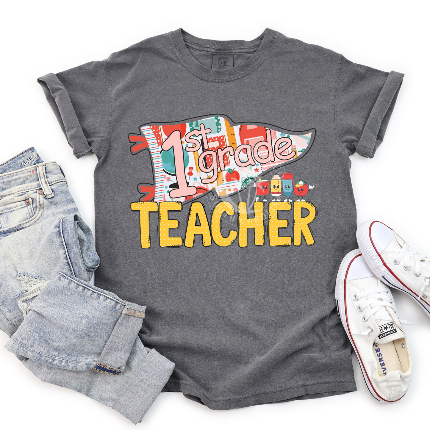 1st Grade Teacher-Flag- PNG