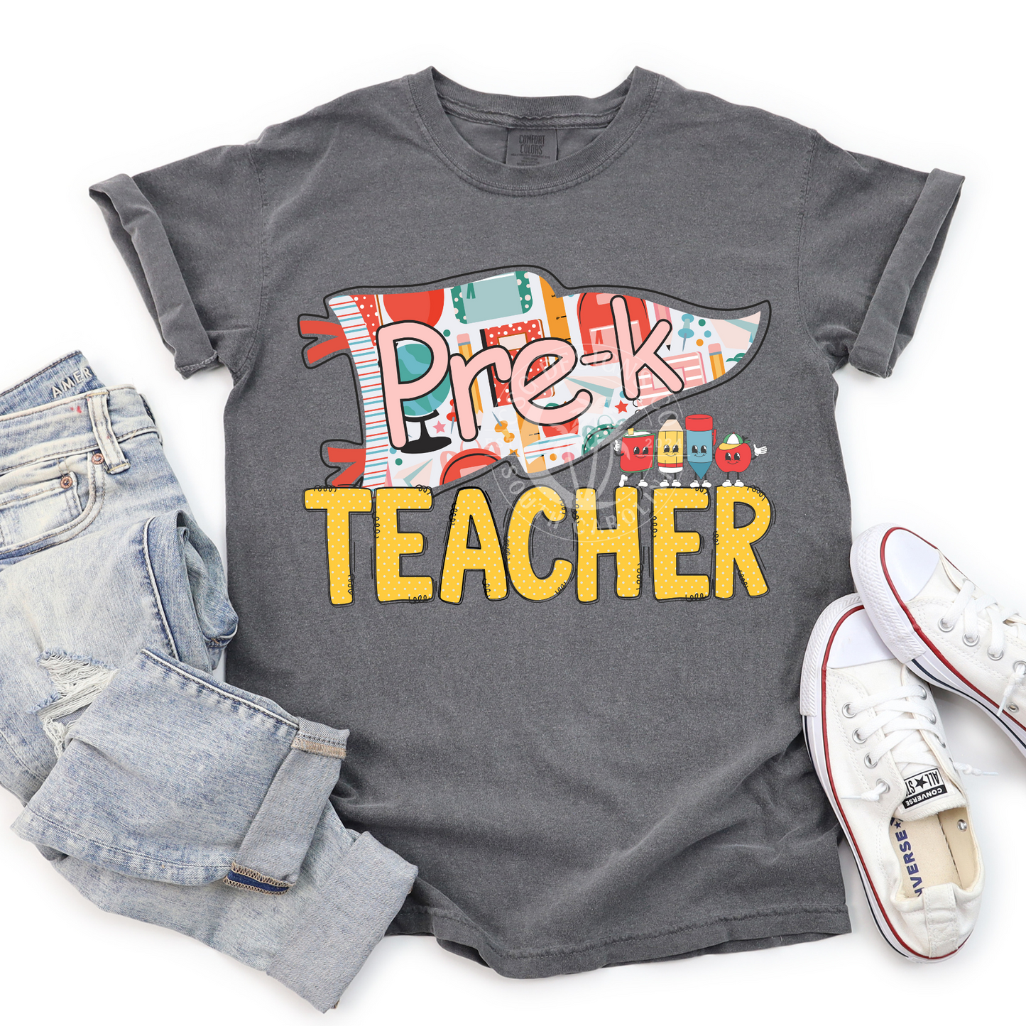 Pre K Teacher-Flag- PNG