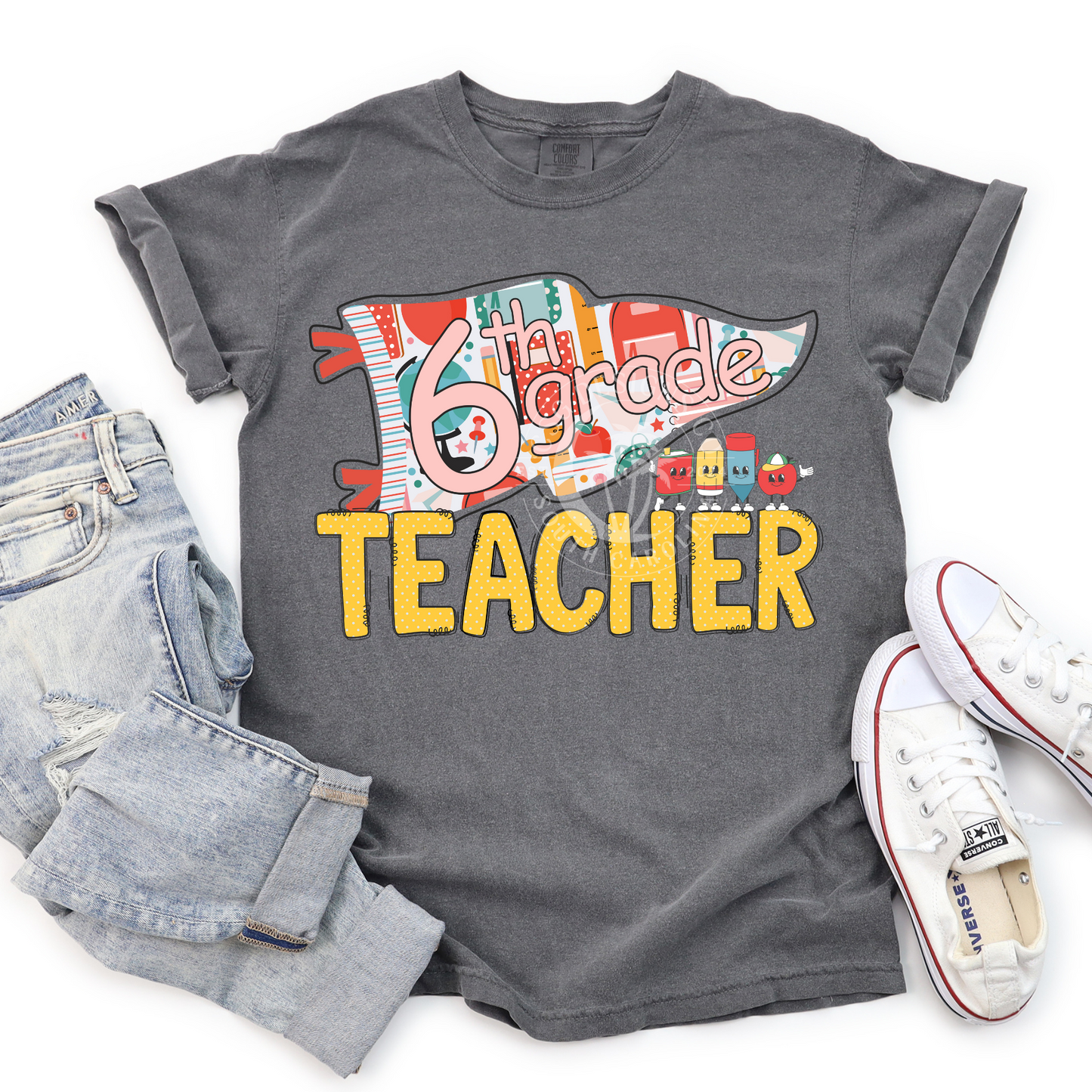 6th Grade Teacher-Flag- PNG