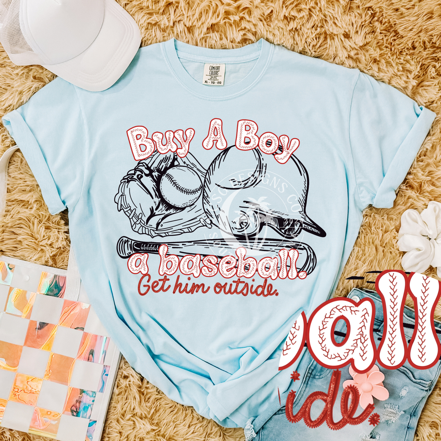 Buy A Boy A Baseball-Faux EmbroideryPNG