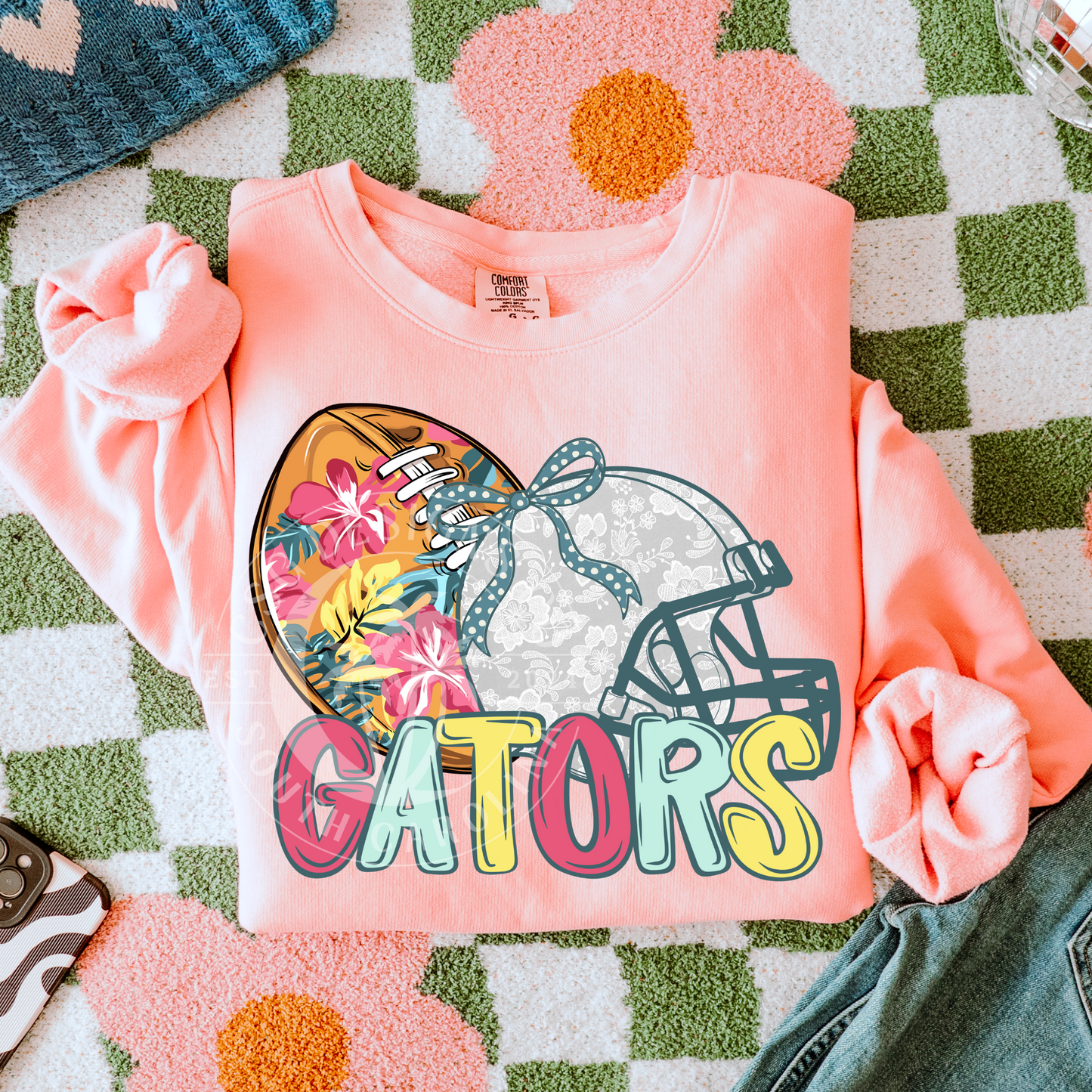 Gators-Floral Football Mascot