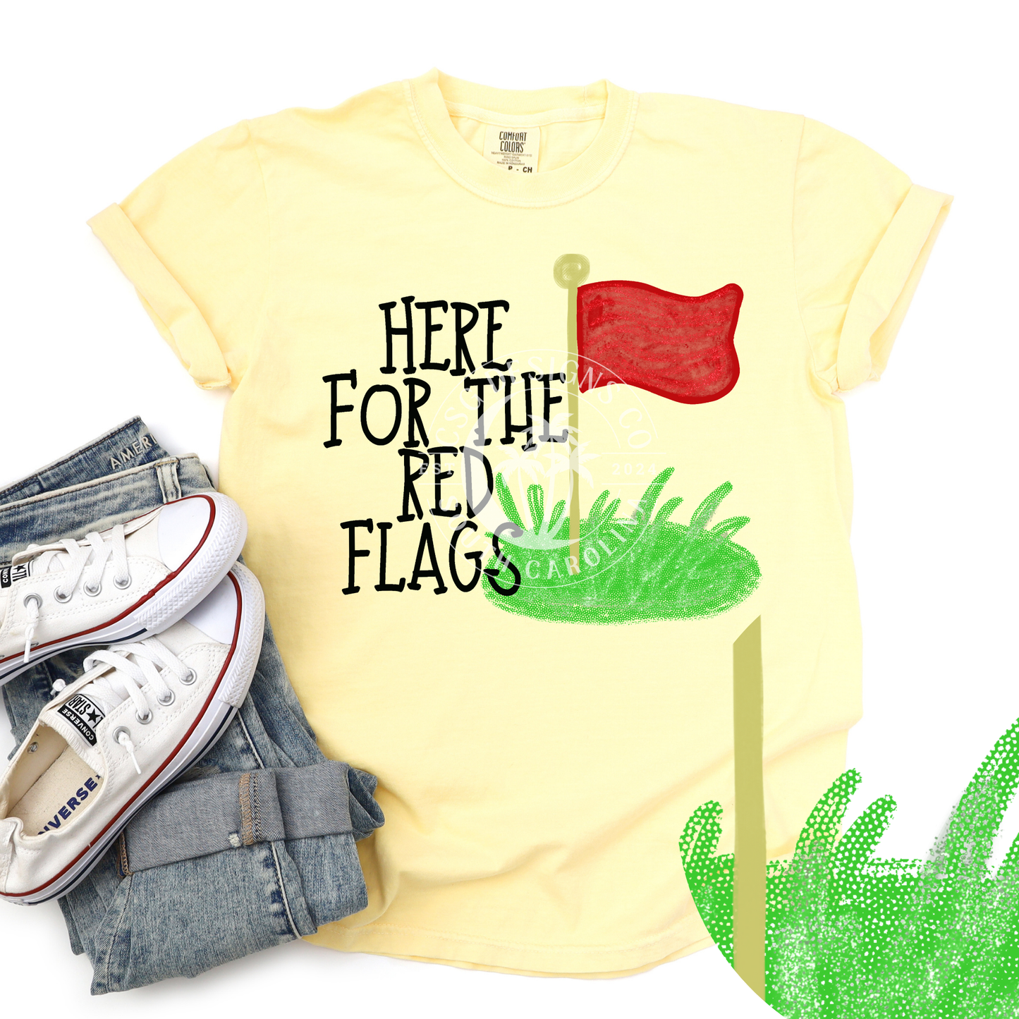 Here For The Red Flags-Golf- PNG