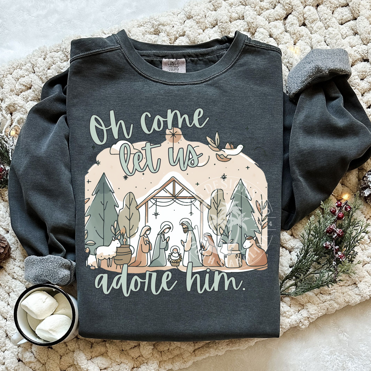 Oh Come Let Us Adore Him- PNG
