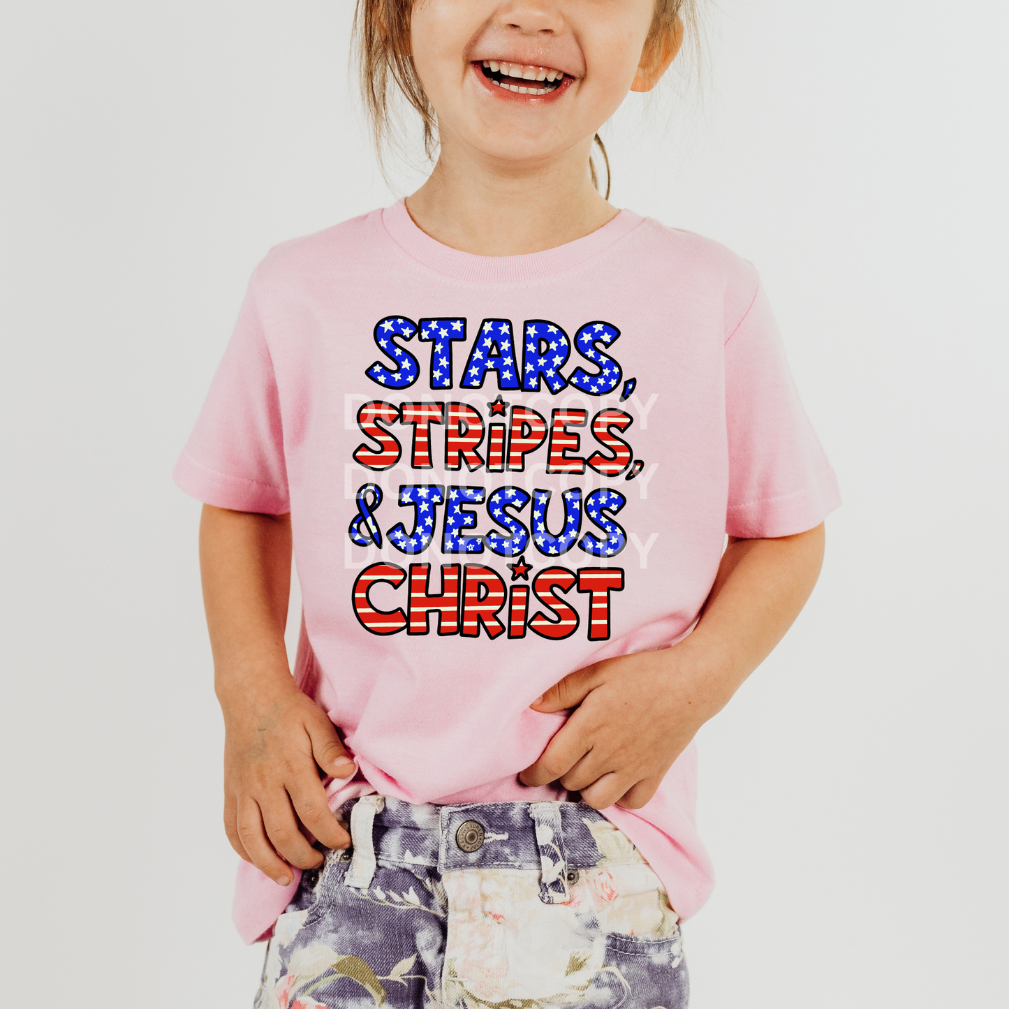 Stars Stripes & Jesus Christ- PNG