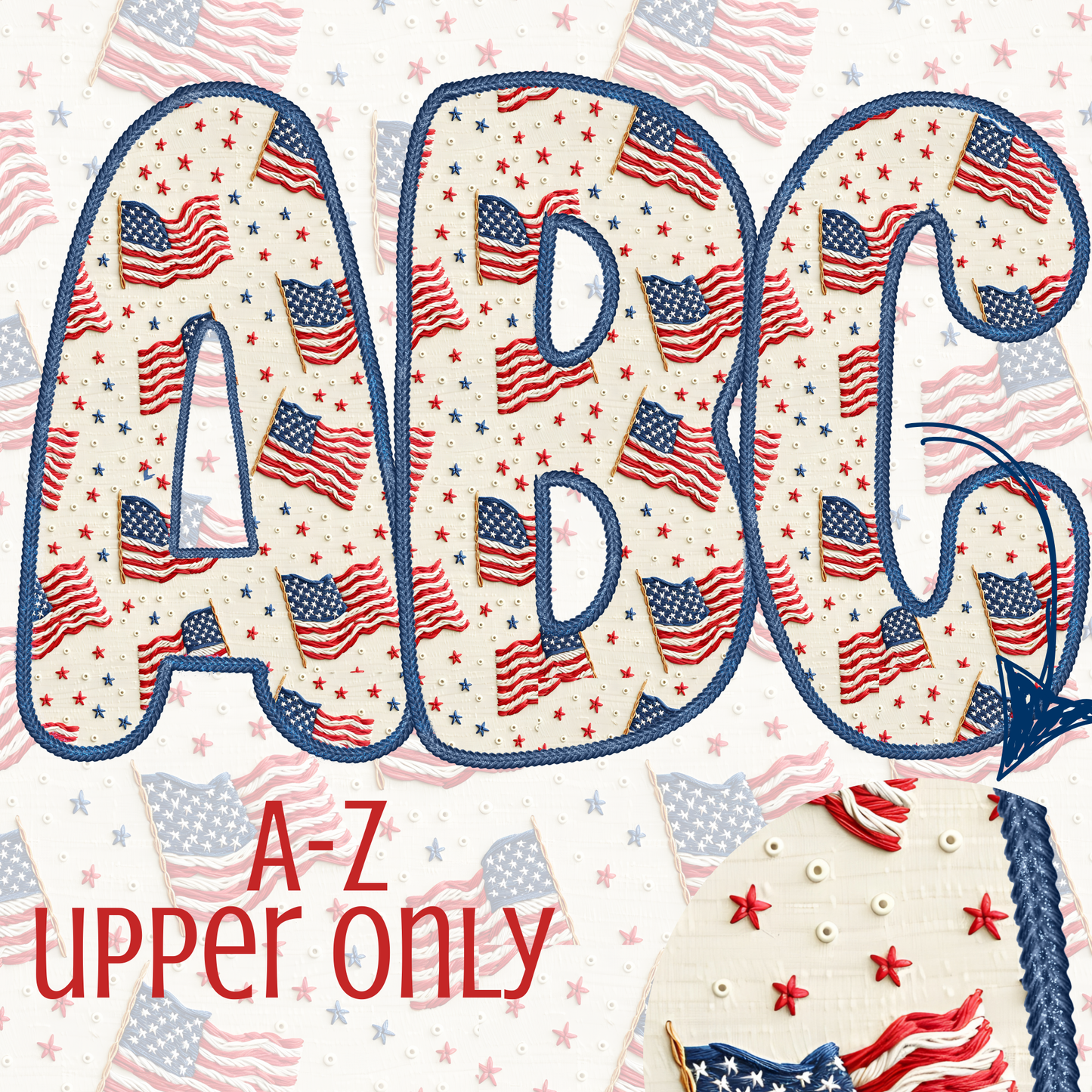 Flag patriotic alpha