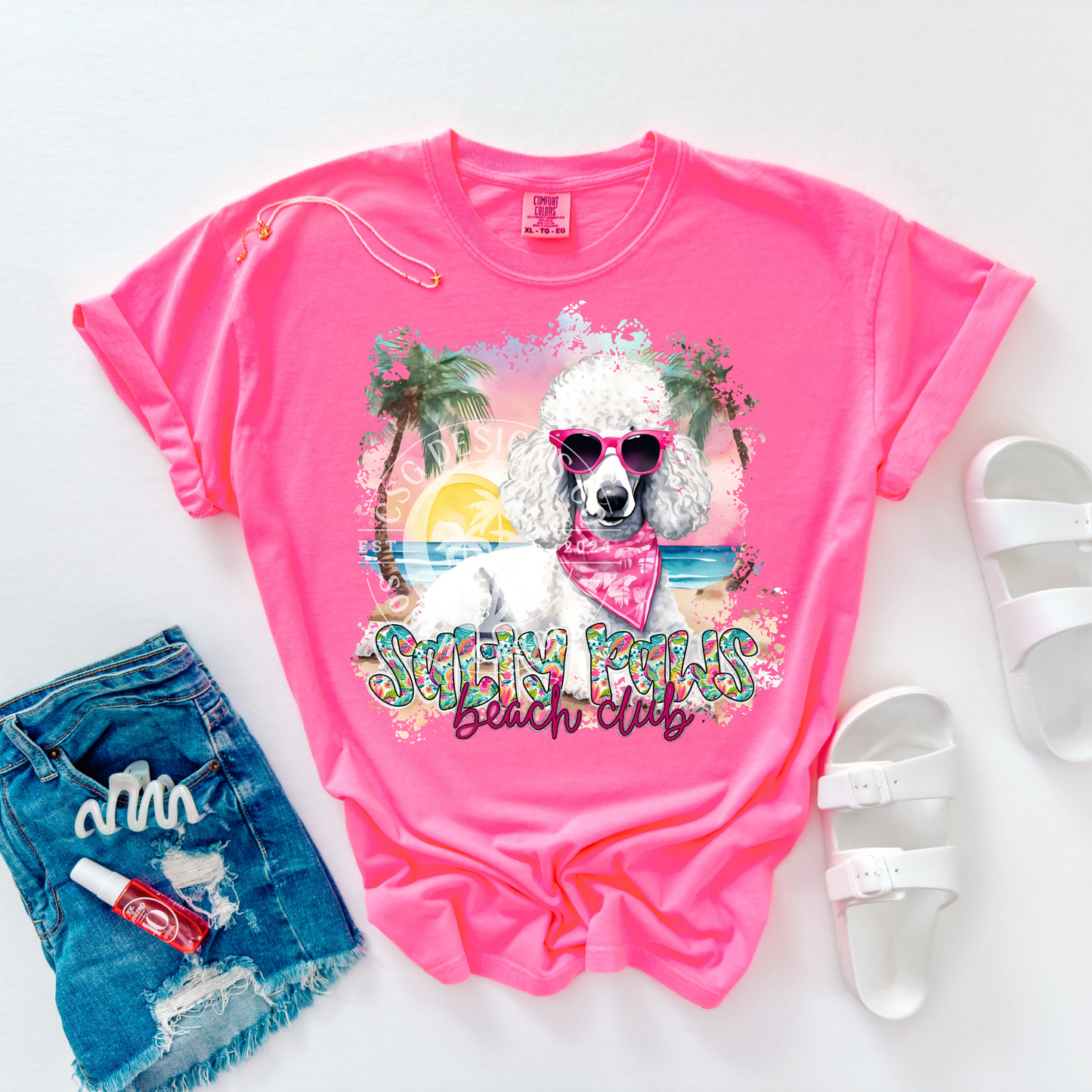 White Poodle Salty Paws-PNG