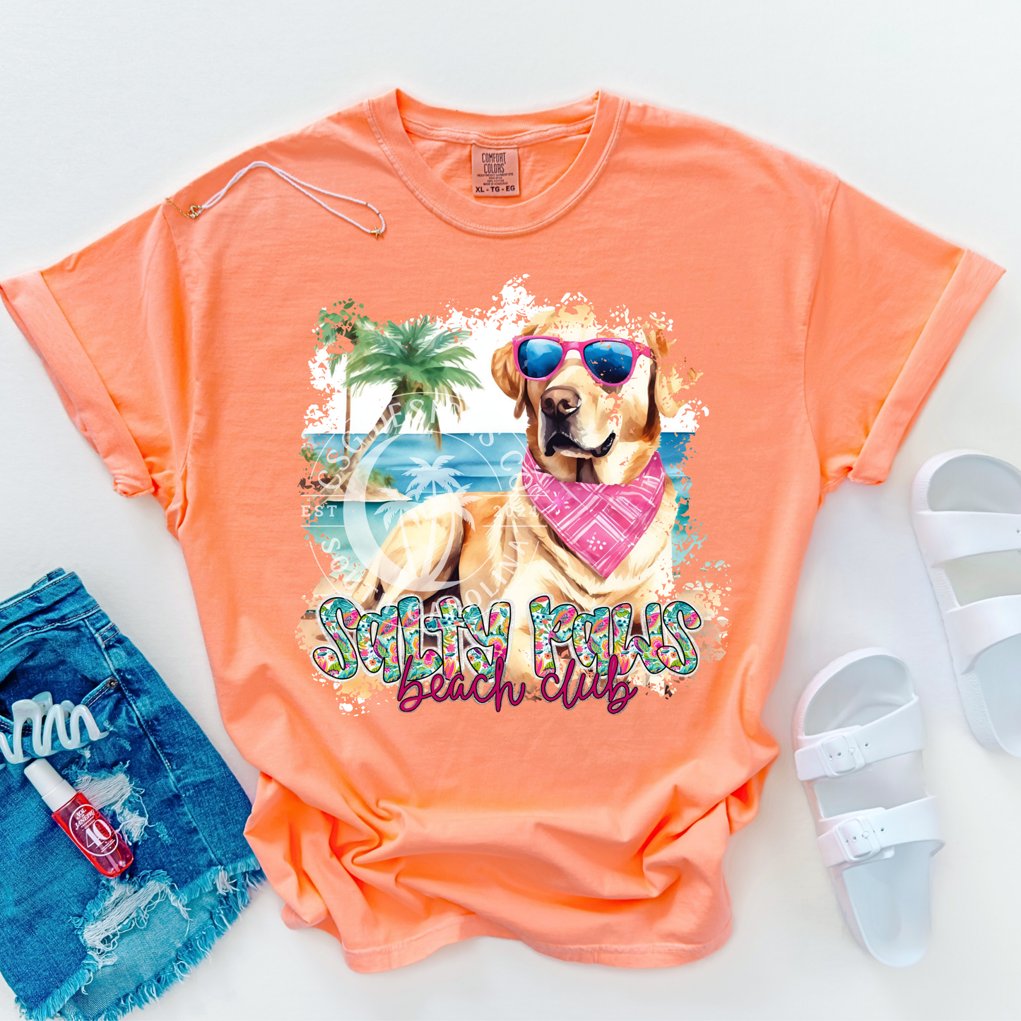 Yellow Lab Salty Paws-PNG