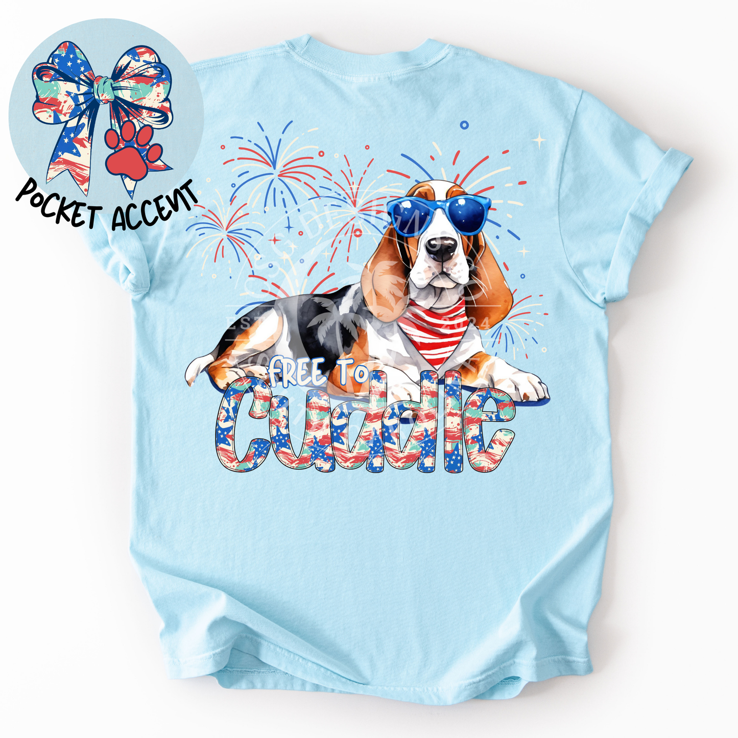 Bassett Hound Patriotic Dog-PNG