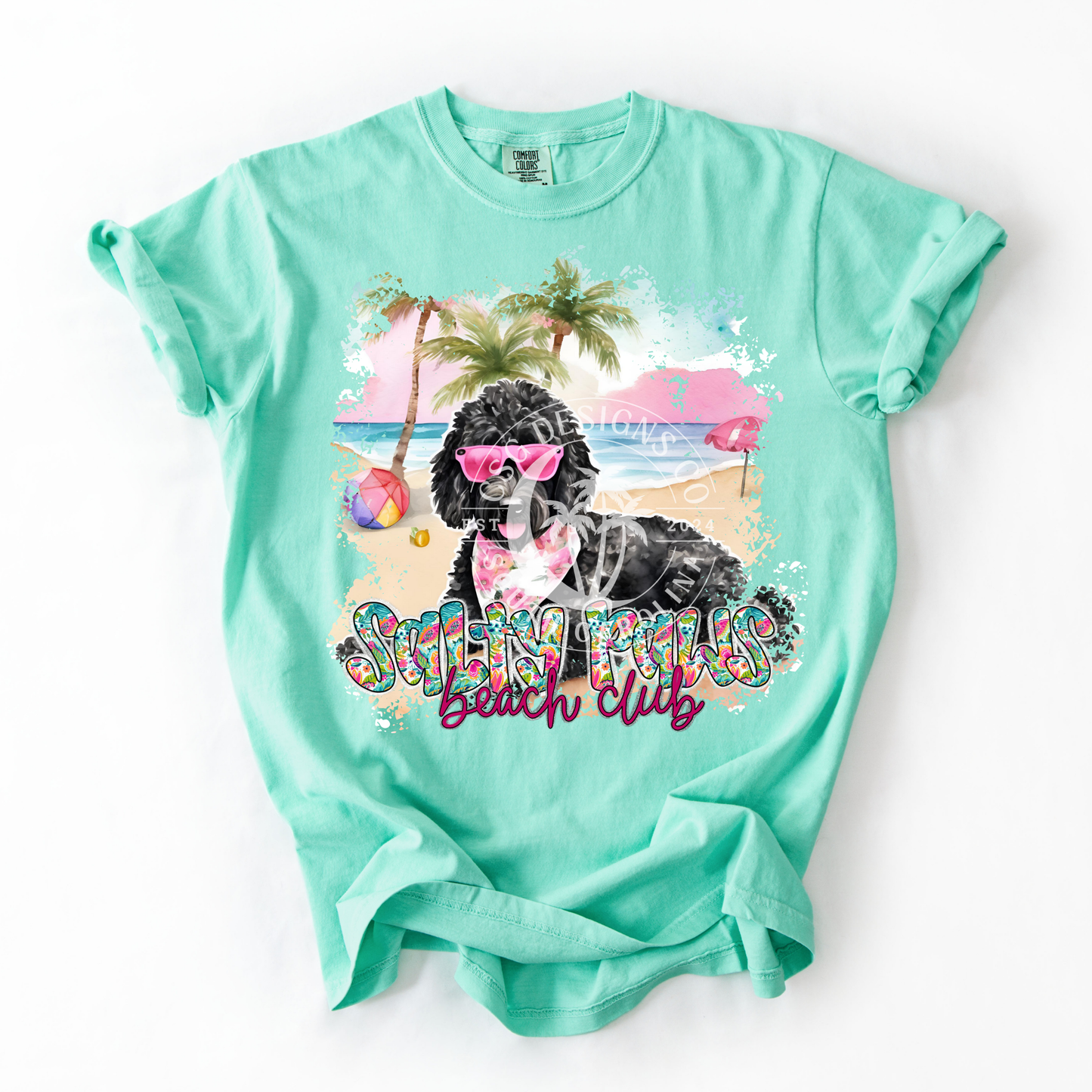 Black Doodle Salty Paws-PNG
