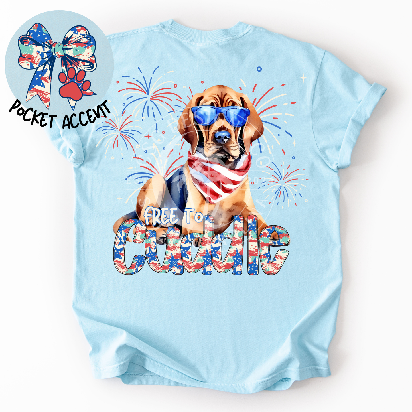 Bloodhound Patriotic Dog-PNG