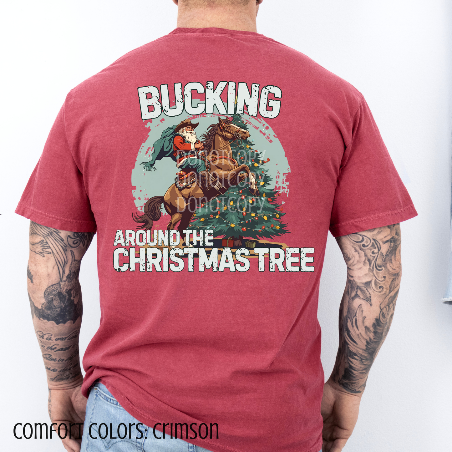 Bucking Around The Christmas Tree-PNG
