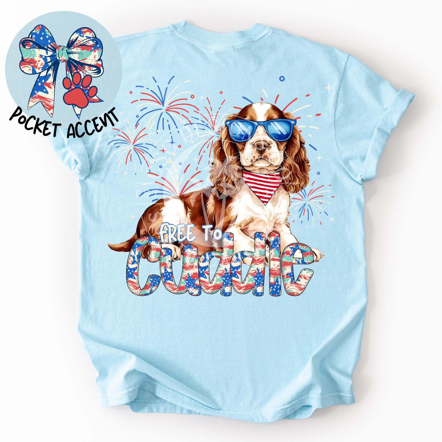 Cocker Spaniel Patriotic Dog-PNG