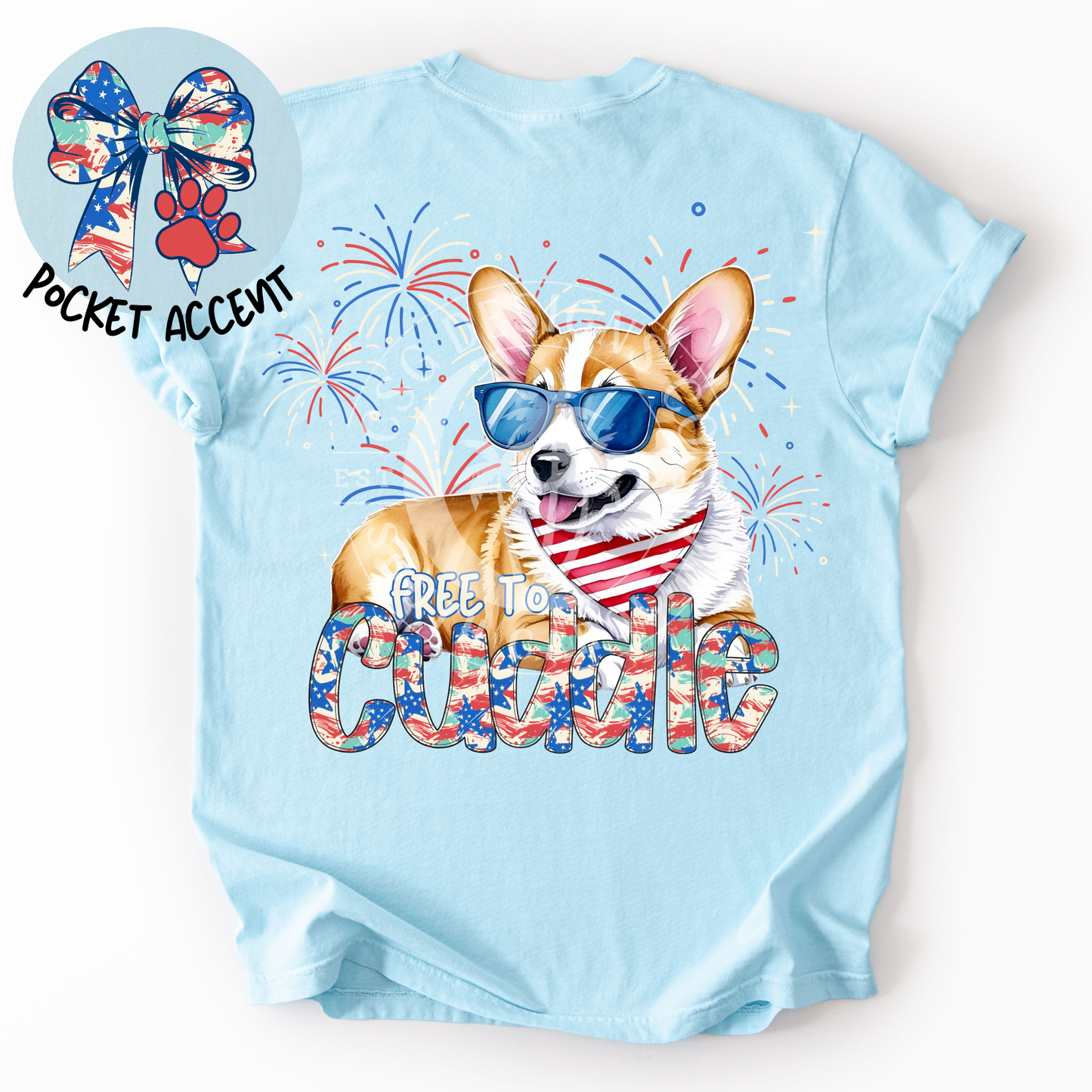 Corgi Patriotic Dog-PNG