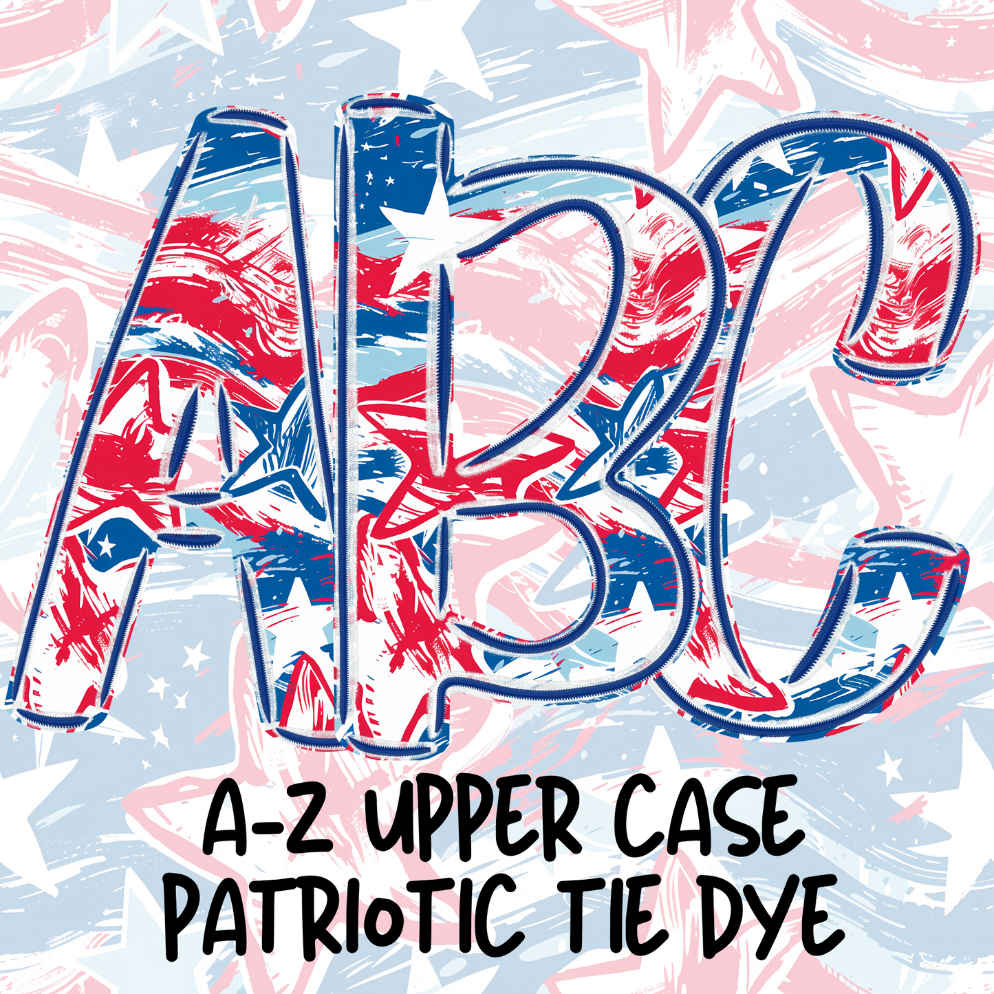 Patriotic Tie Dye Alpha Set