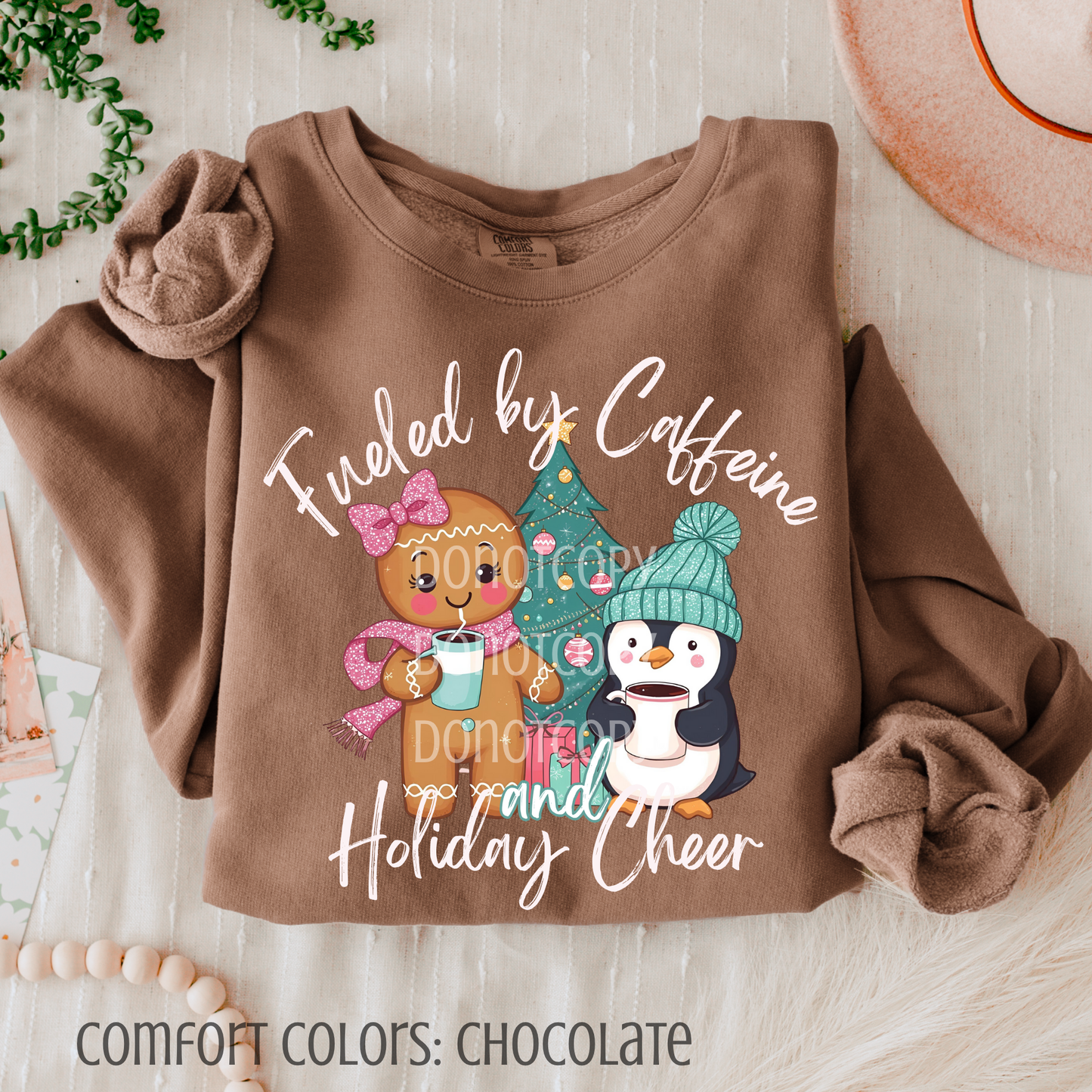 Running On Caffeine & Christmas Cheer - PNG