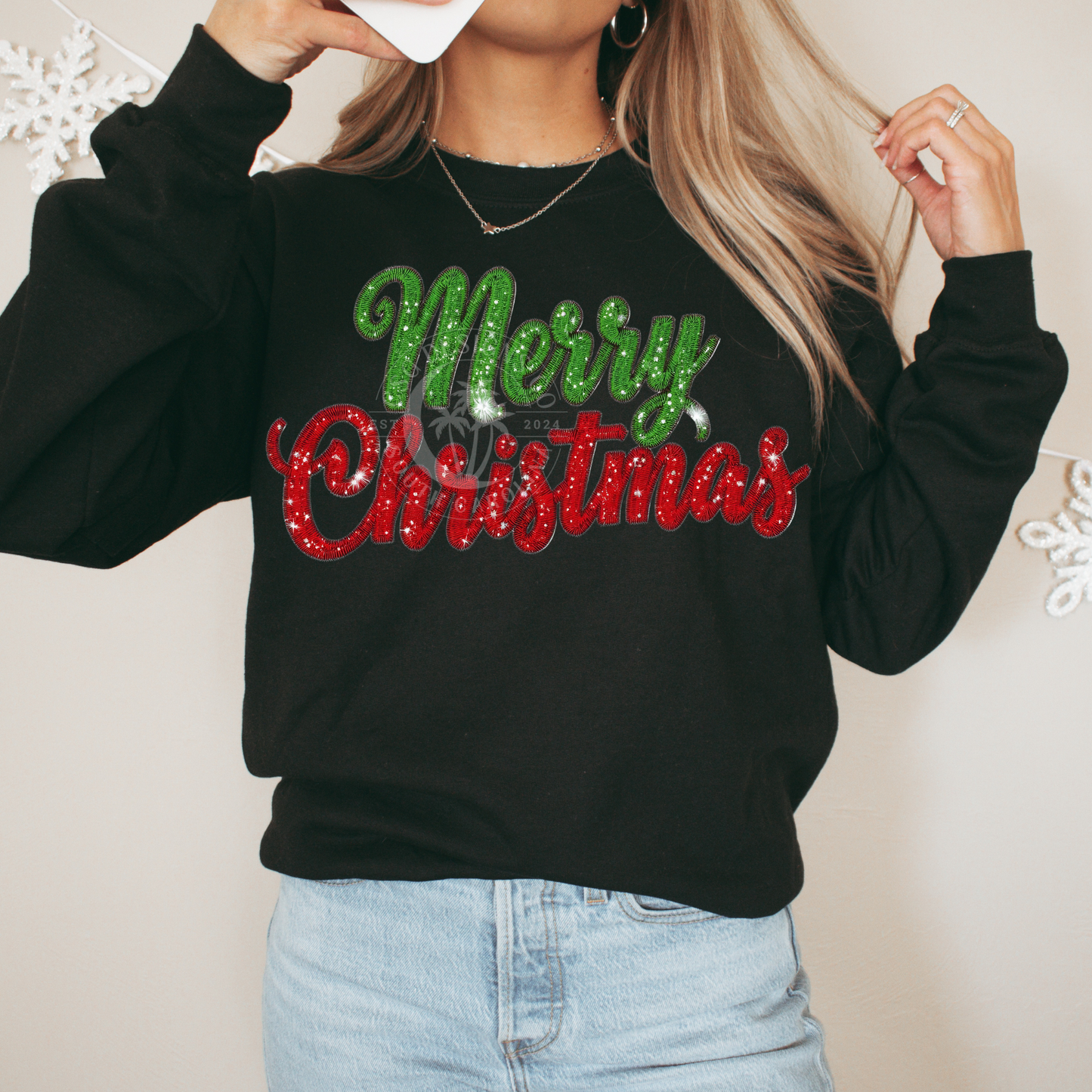 Glitter Look Merry Christmas- PNG