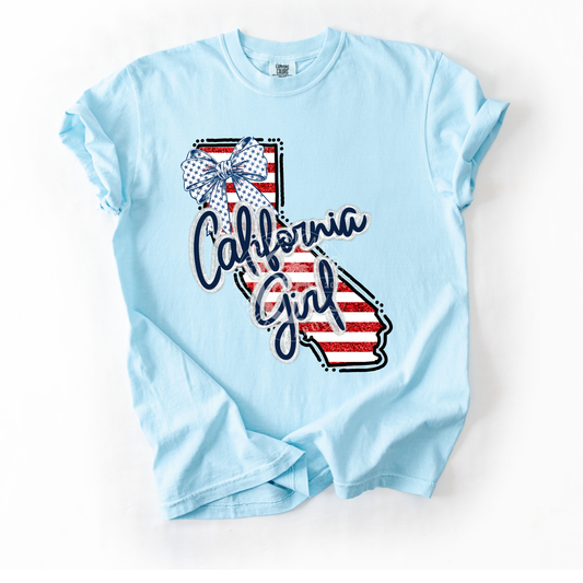 California Girl-Patriotic State- PNG