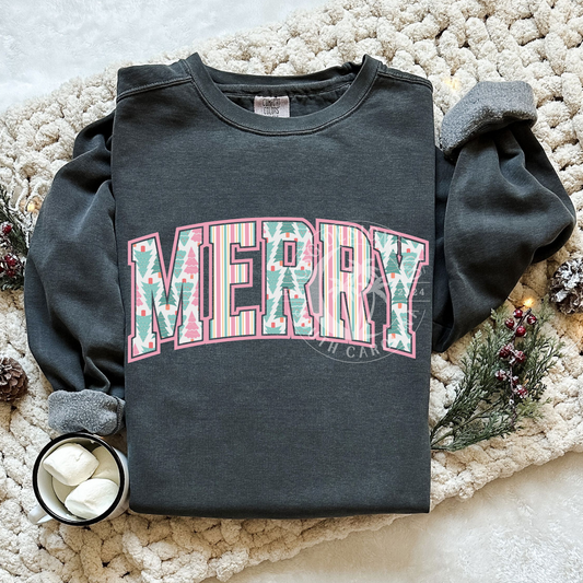 Merry Preppy Block Letters-PNG