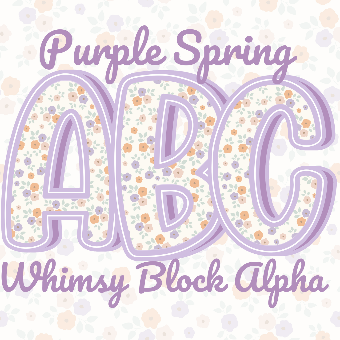 Purple Floral Alpha