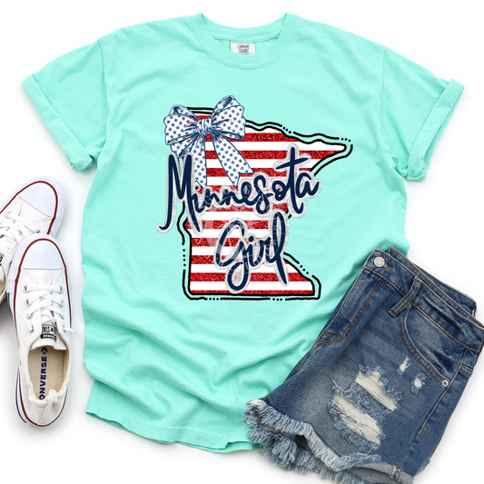 Minnesota Girl- Patriotic State-PNG