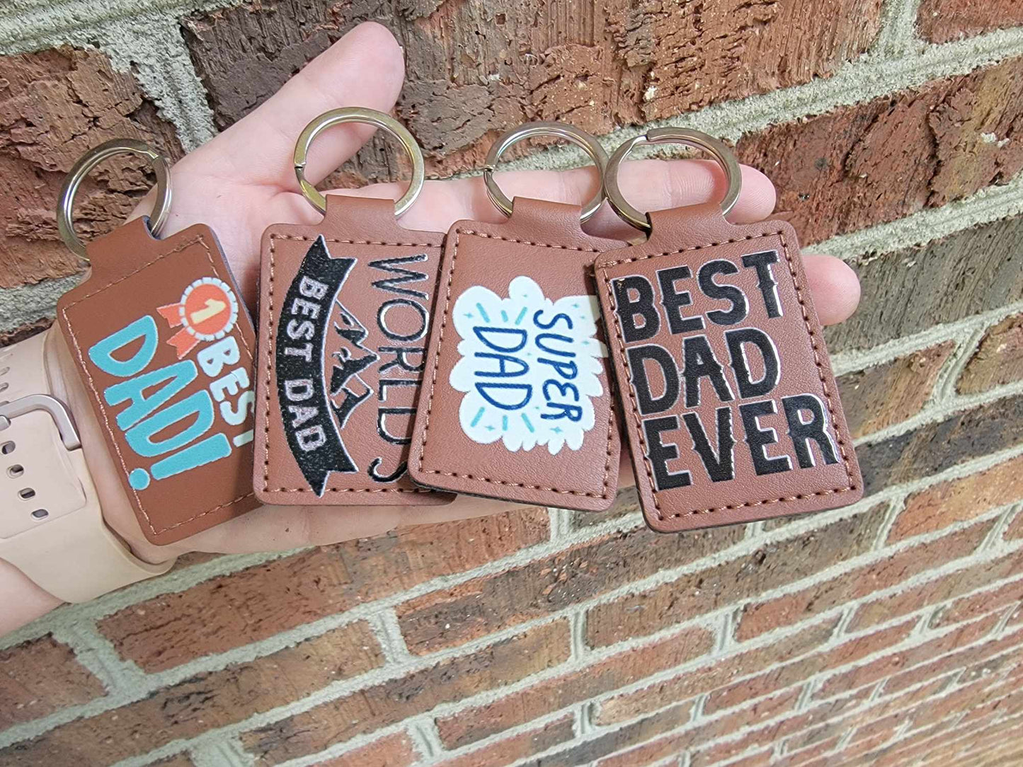 Faux Leather Keychains