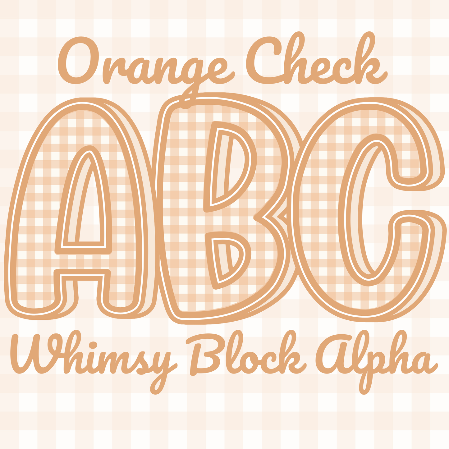 Orange Checkered Alpha Set