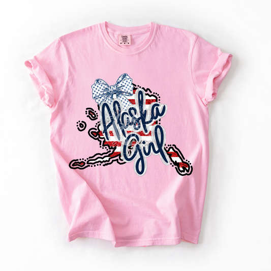 Alaska Girl-Patriotic State- PNG