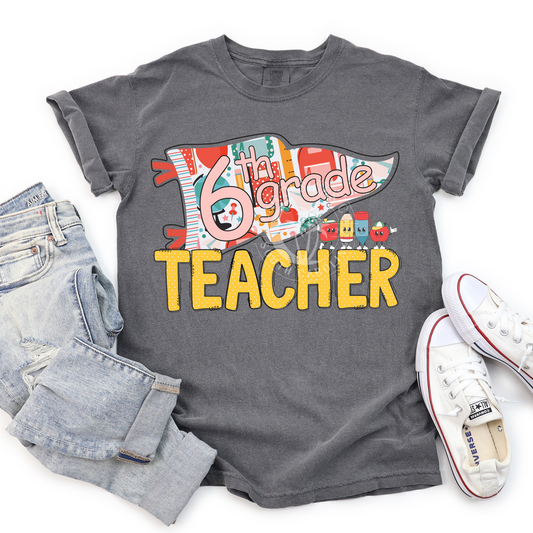 6th Grade Teacher-Flag- PNG