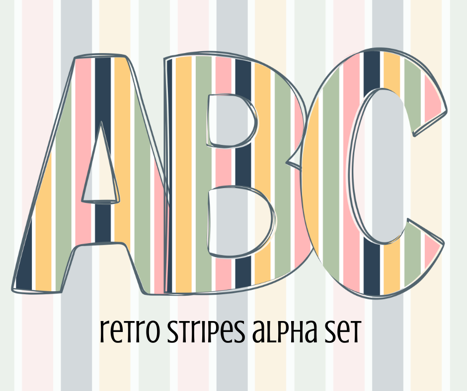 Retro Stripes Alpha Set