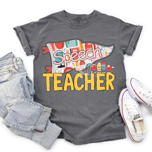 Speech Teacher-Flag- PNG