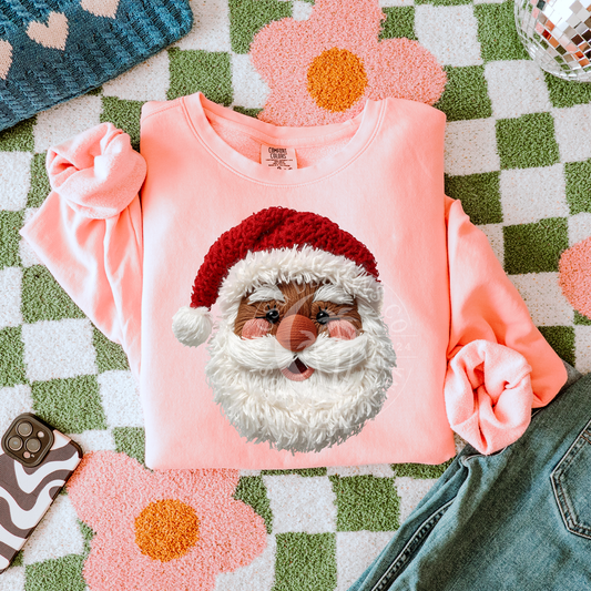 Santa Claus Face- Yarn- PNG