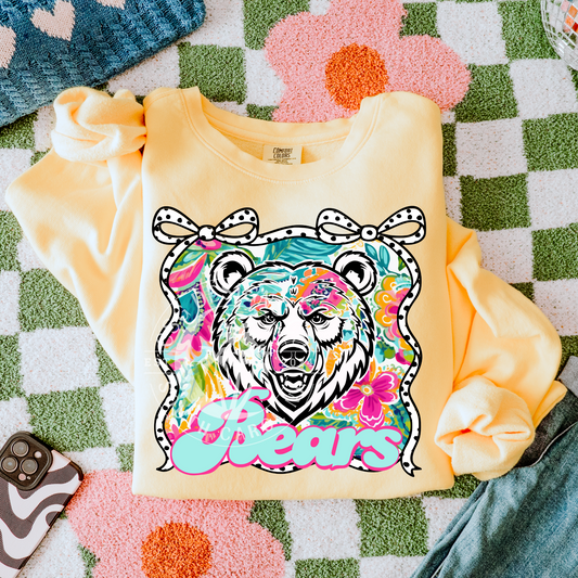 Bears- Floral Bow Mascot