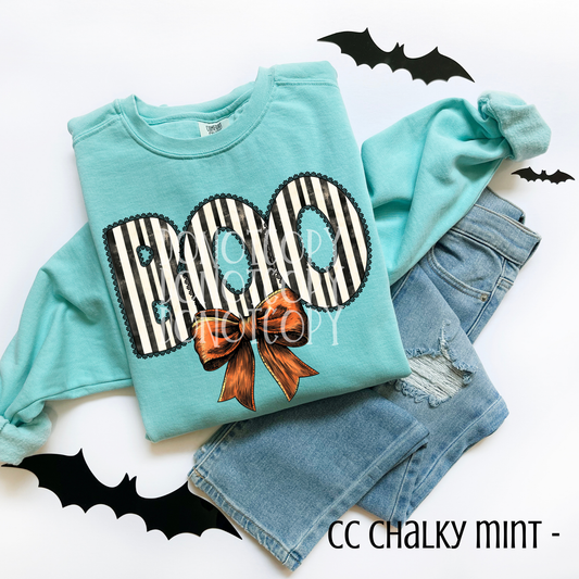 Preppy Boo Stripes- PNG