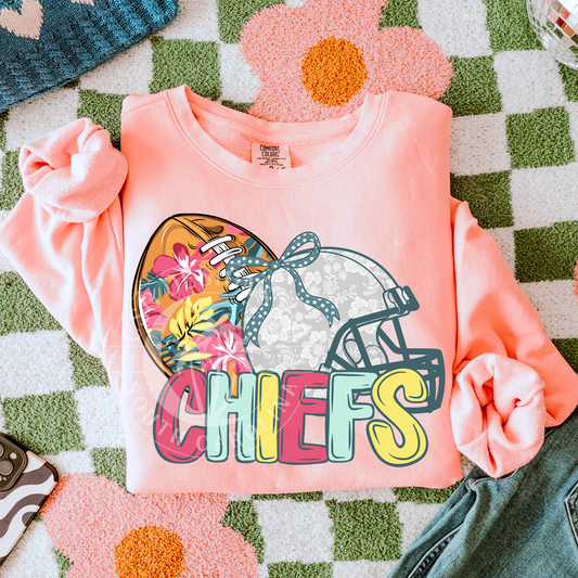 Chiefs-Floral Football Mascot