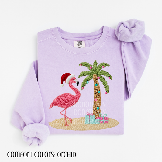 Christmas Flamingo-PNG