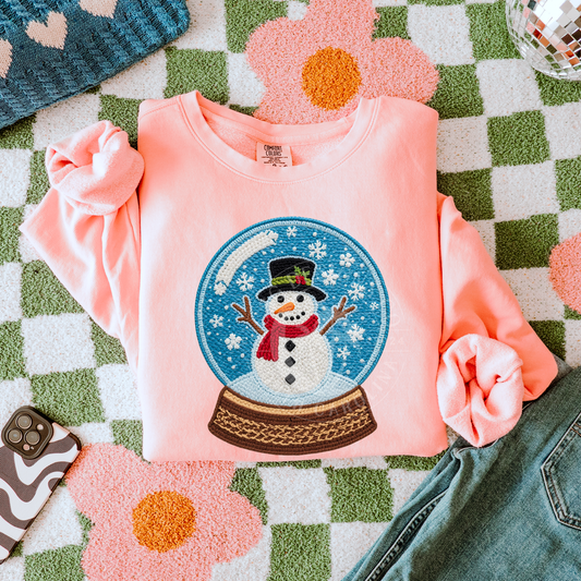 Embroidered Snowman Globe-PNG