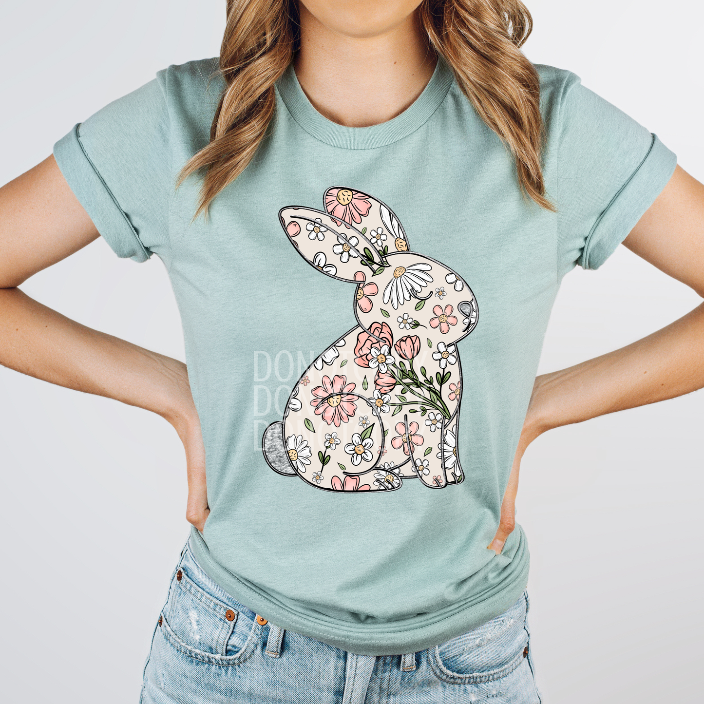 Floral Bunny- png