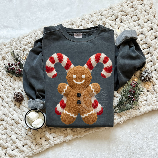Gingerbread and Candy Canes- PNG