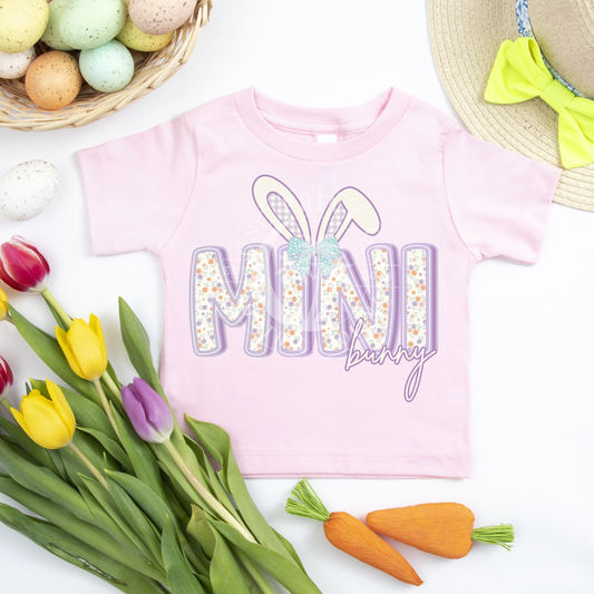 Mini Floral Easter Bunny Name