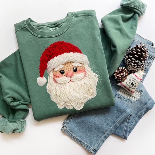 Santa Yarn Face- PNG
