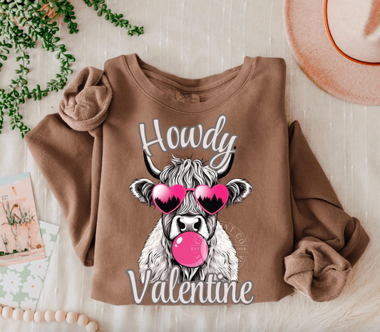 Howdy Valentine Cow- DTF Png File