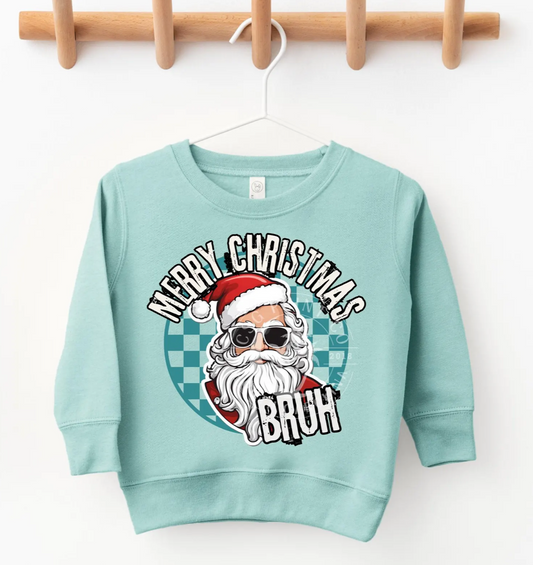 Merry Christmas Bruh- Teal- DTF Png File