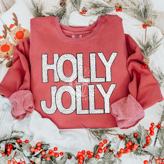 Polka Dot Holly Jolly- DTF Png File