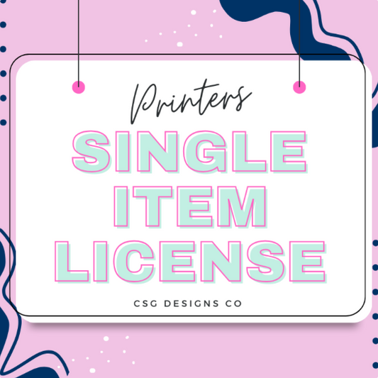 SINGLE design print license