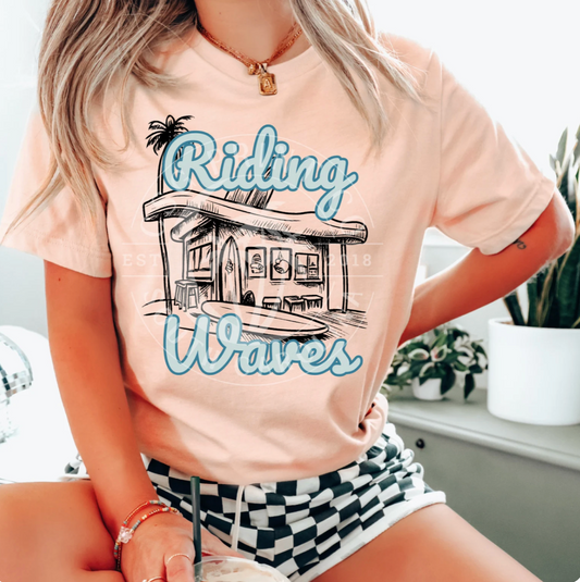 Riding Waves- DTF Png File