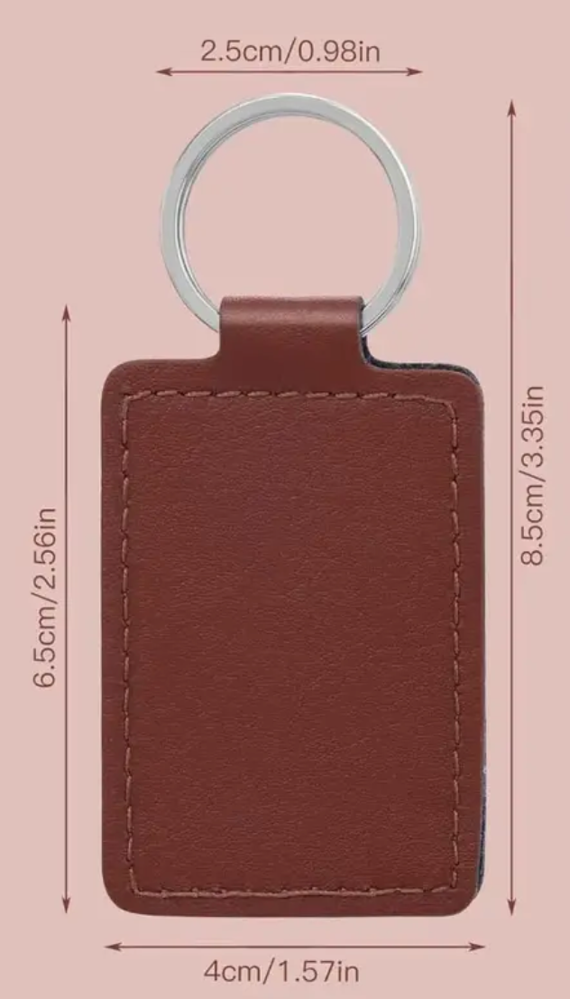 Faux Leather Keychains