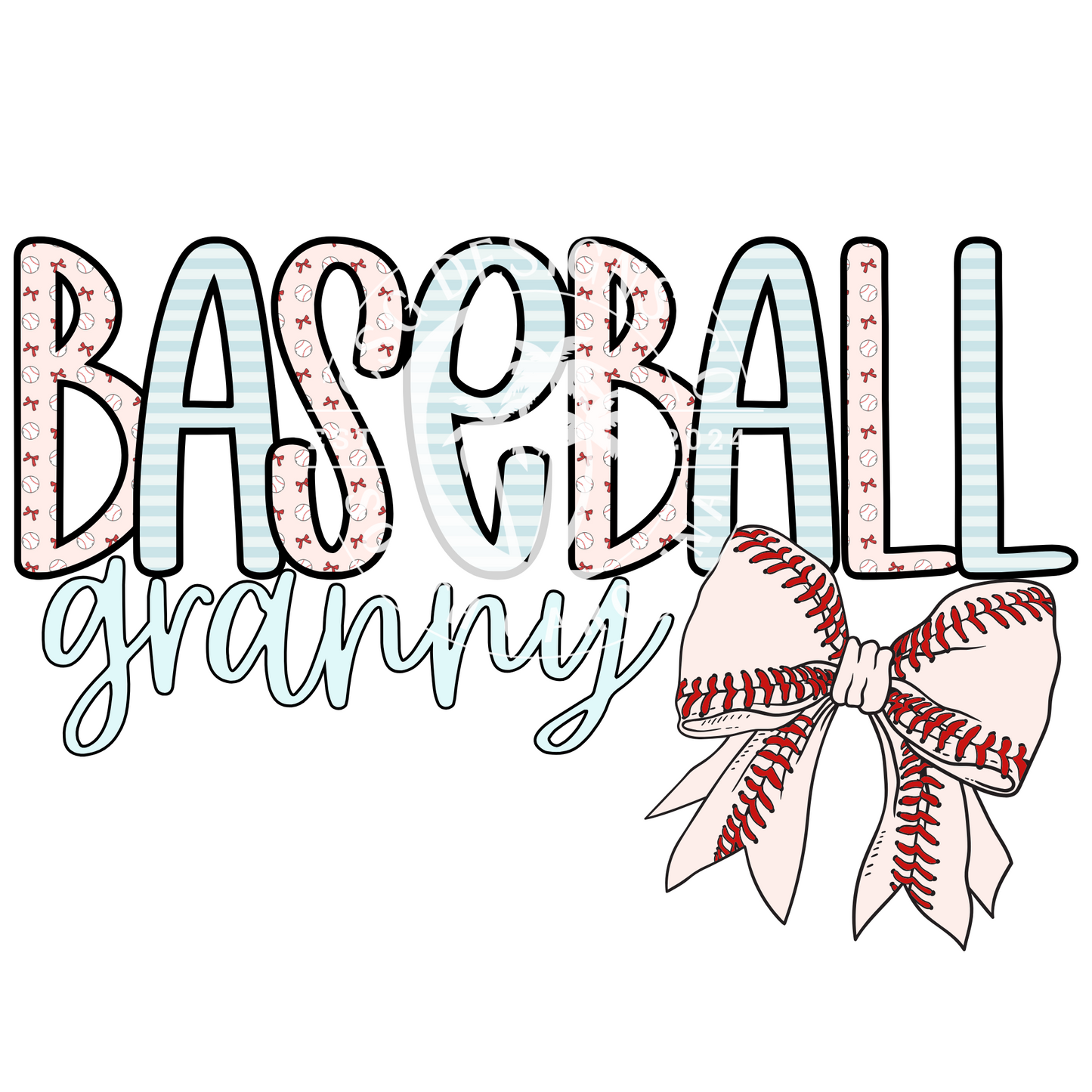 Baseball Granny Pastel-PNG