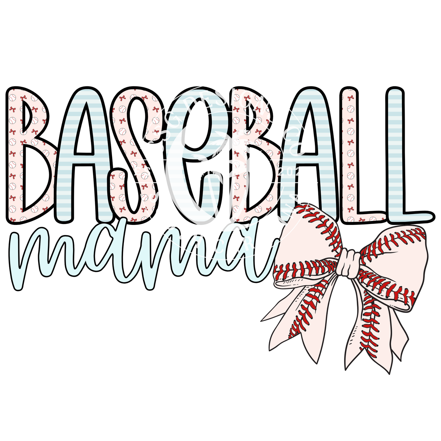 Baseball Mama Pastel-Png