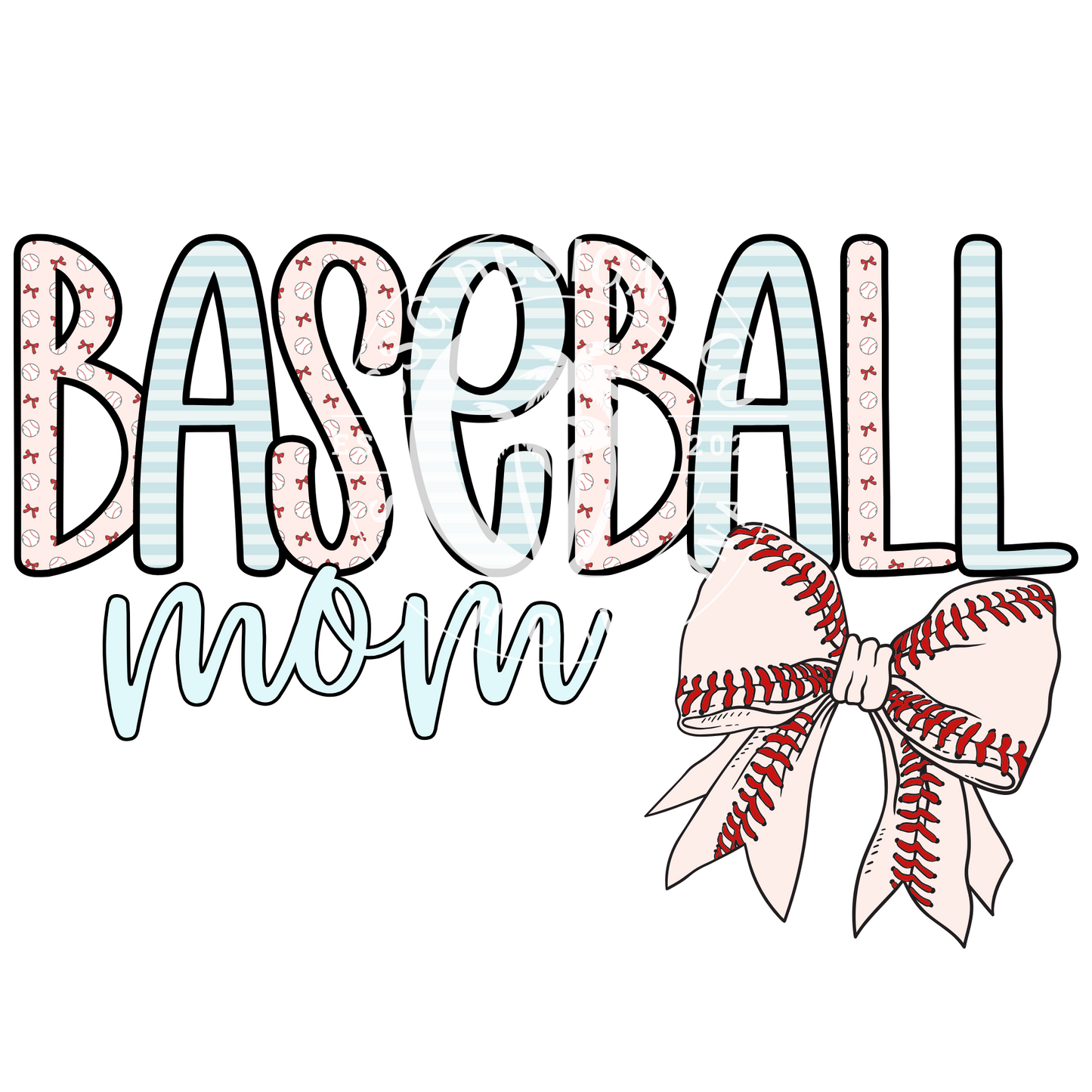 Baseball Mom-Pastel Png