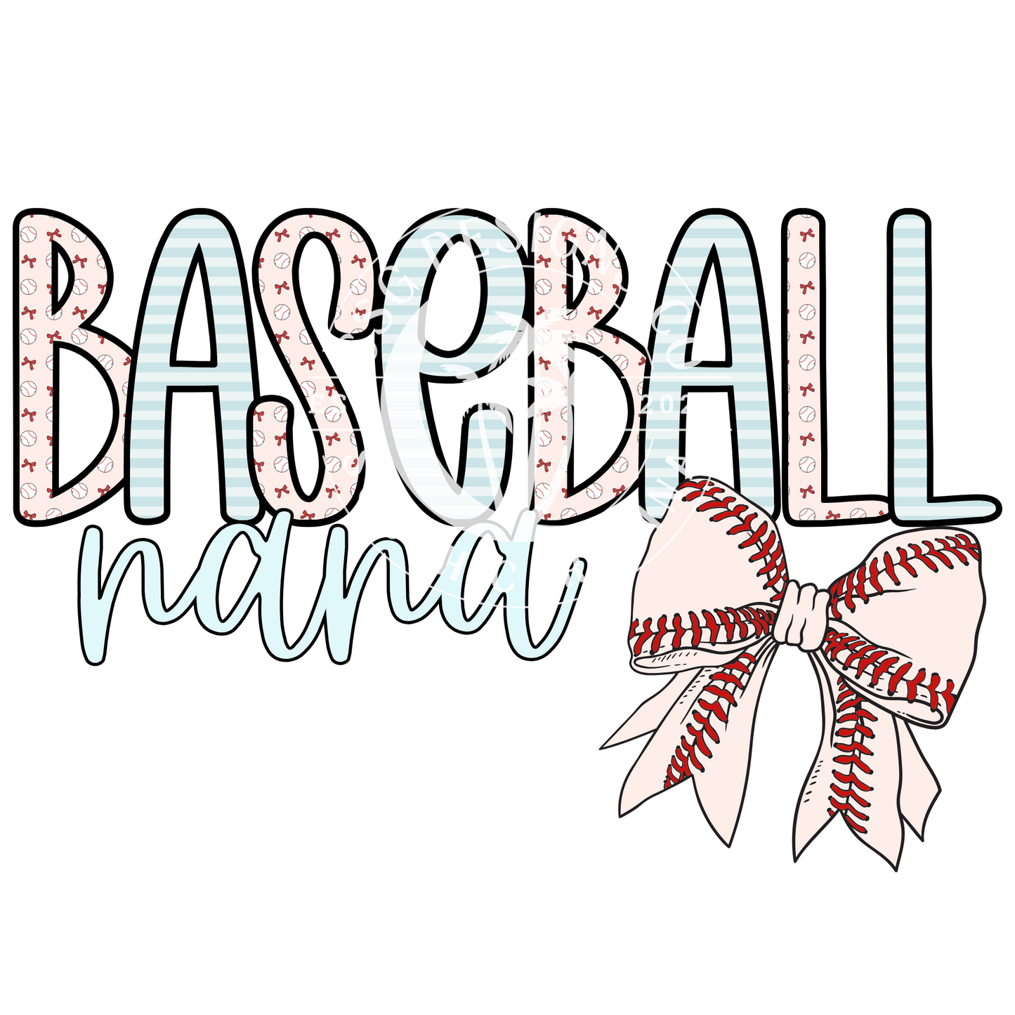 Baseball Nana Pastel-PNG